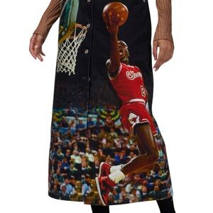 Jordan Black and Red Basketball Midi Skirt